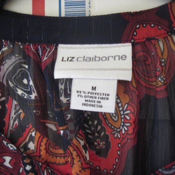 LIZ CLAIBORNE~Women's Top Size M~W/Camisole Mutli~Paisley Expressions~New/W/Tags - Picture 3 of 6